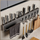 Wall-Mount Pot Lid Holder: No-Drill, Detachable Carbon Steel Rack