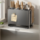 Magnetic Knife Holder & Hanging Pot Lid Rack, Carbon Steel Organizer