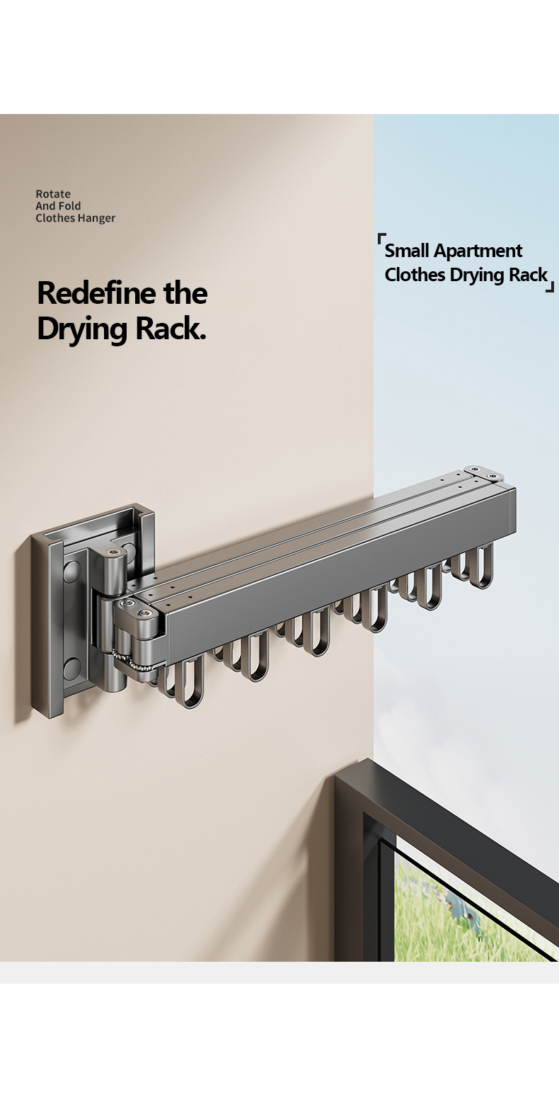 Wall-Mounted Folding Clothes Rack, 3-Fold-2.png