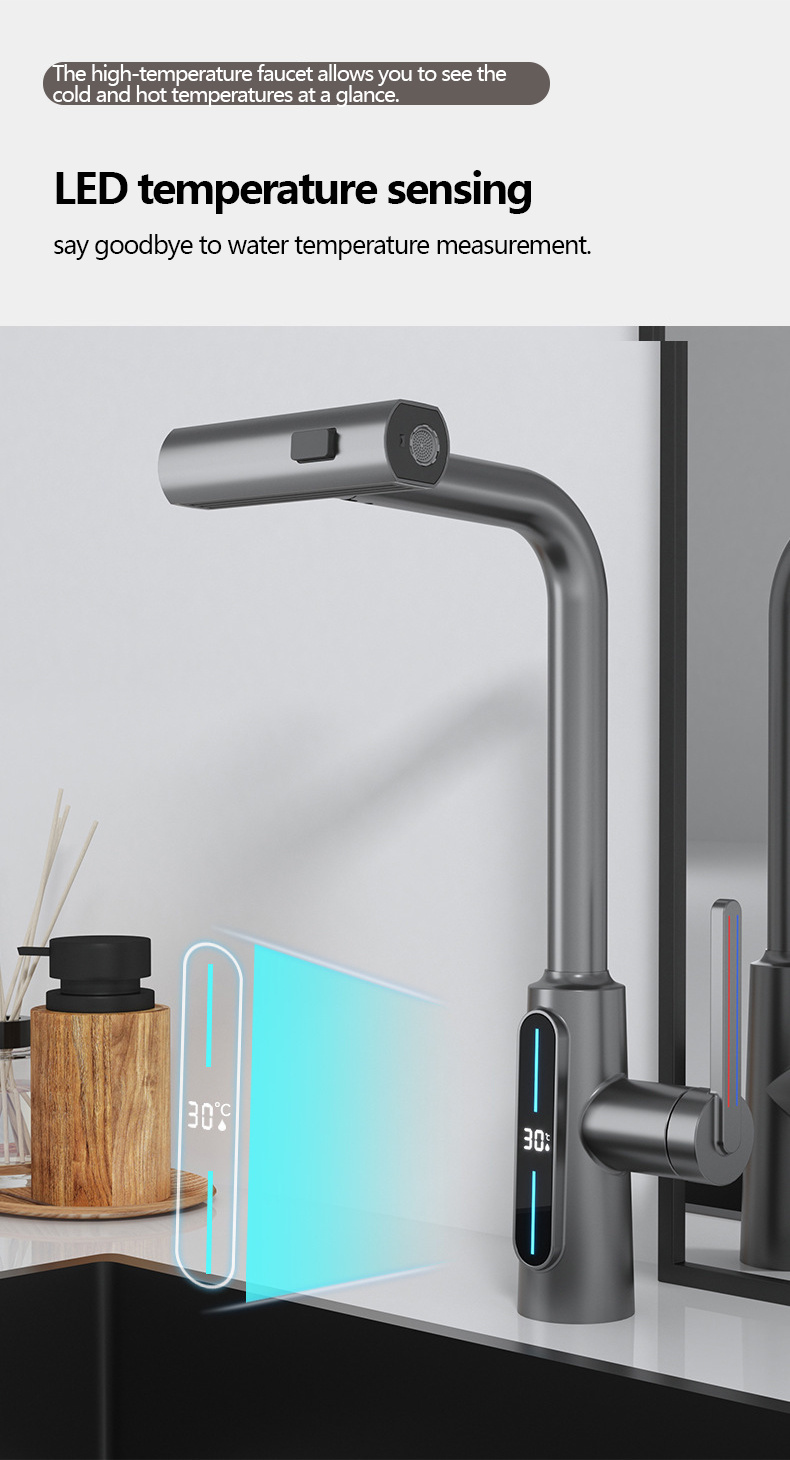 Pull down kitchen faucet digital temperature display (3).png