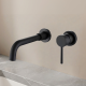 Bathroom sink faucets, wall-mounted bathroom faucet, brass, single handle
