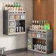 Kitchen storage rack, double installation without nail glue/screw, kitchen finishing