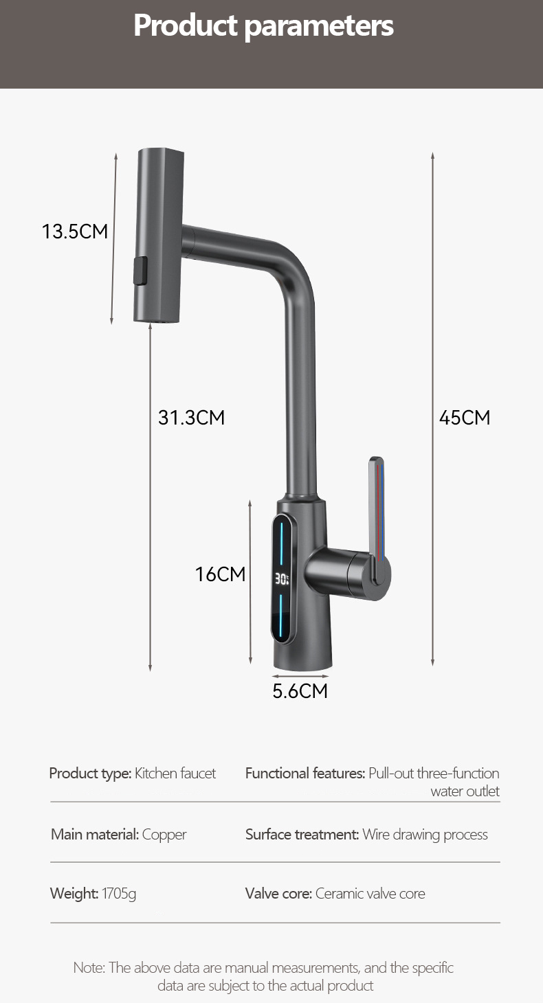 Pull down kitchen faucet digital temperature display (2).png