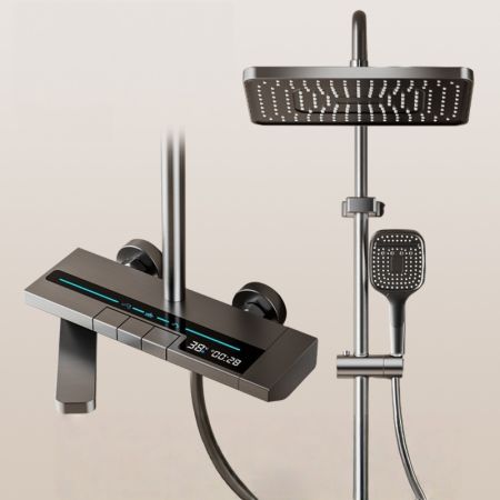 Shower system, 3-mode, space aluminum, bathroom