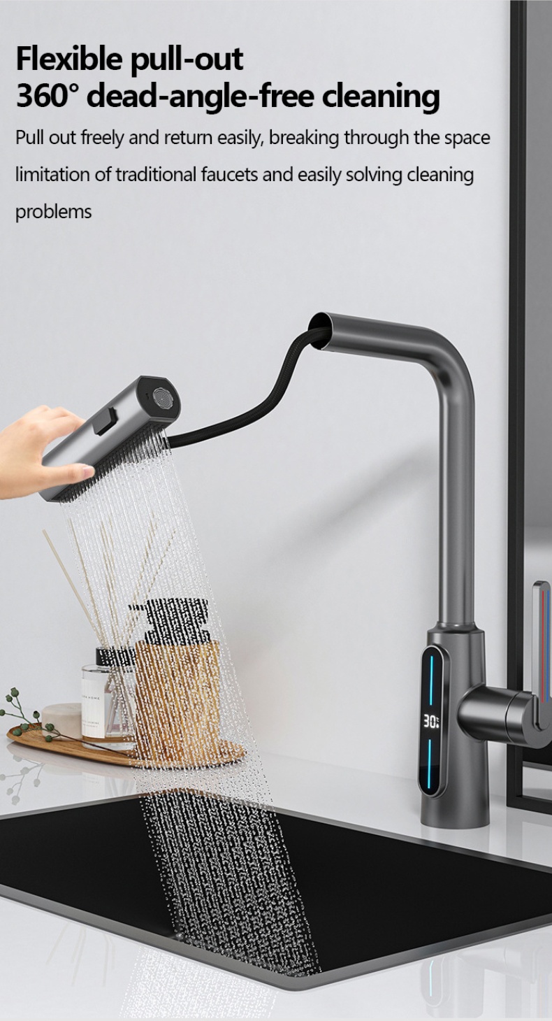 Pull down kitchen faucet digital temperature display (5).png